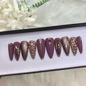 Purple Lux Press On Nails | Handmade Press On Nails | Fake Nails